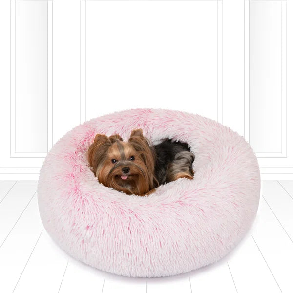Coco Faux Fur Self Warming Indoor Round Donut Cuddler