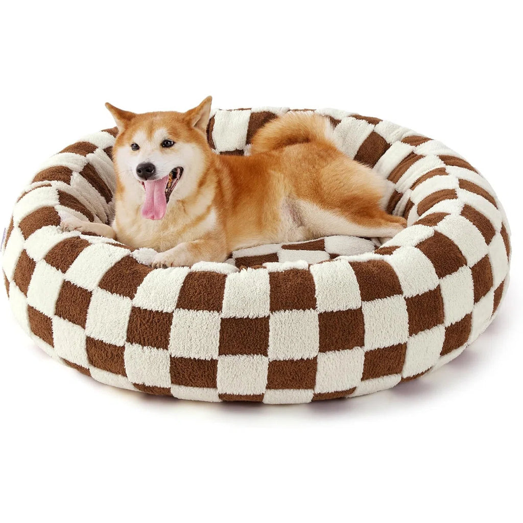 Lesure Donut Dog Bed - Round Cat Beds for Indoor Anti-Anxiety Calming Pet Beds, Washable Cute Modern Beds with Plush & Anti Slip Bottom
