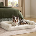 Bedsure Orthopedic Dog Beds, Waterproof Memory Foam Pet Bed with Sides, Non-Slip Bottom and Egg-Crate Foam Pet Couch Sofa with Washable Removable Corduroy Cover