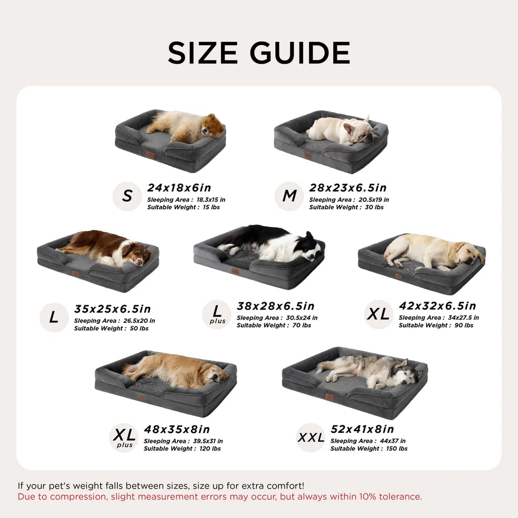 Bedsure Waterproof Orthopedic Dog Beds With Washable Removable Cover, Supportive Foam