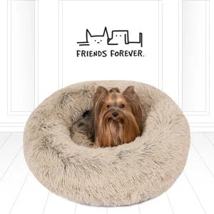 Coco Faux Fur Self Warming Indoor Round Donut Cuddler