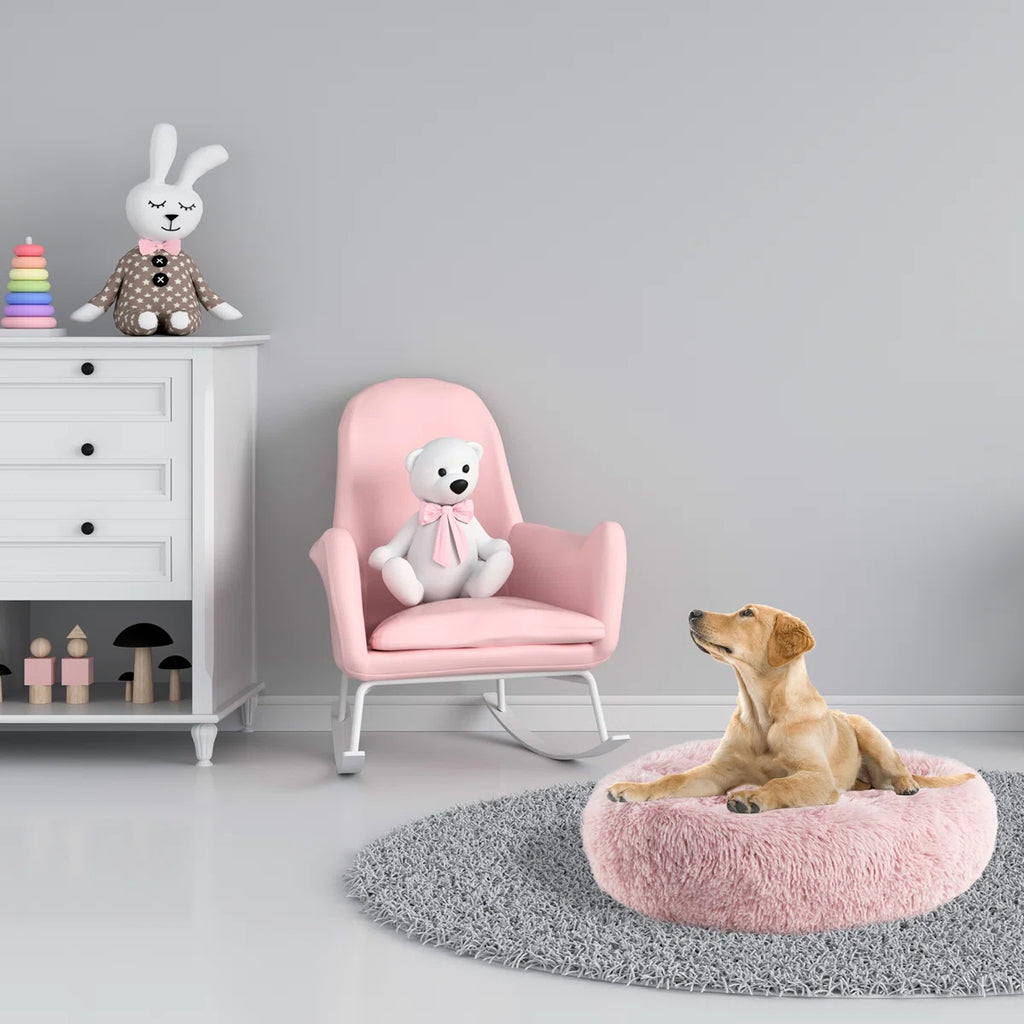 Correa Super Lux Shaggy Fur Donut Bolster Pet Bed