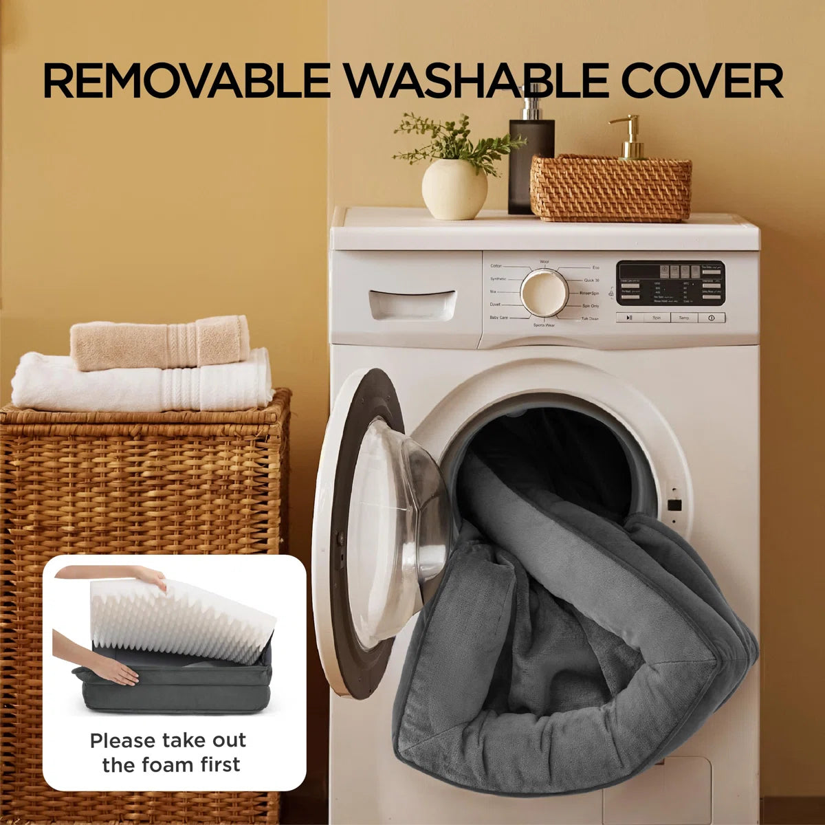 Bedsure Waterproof Orthopedic Dog Beds With Washable Removable Cover, Supportive Foam