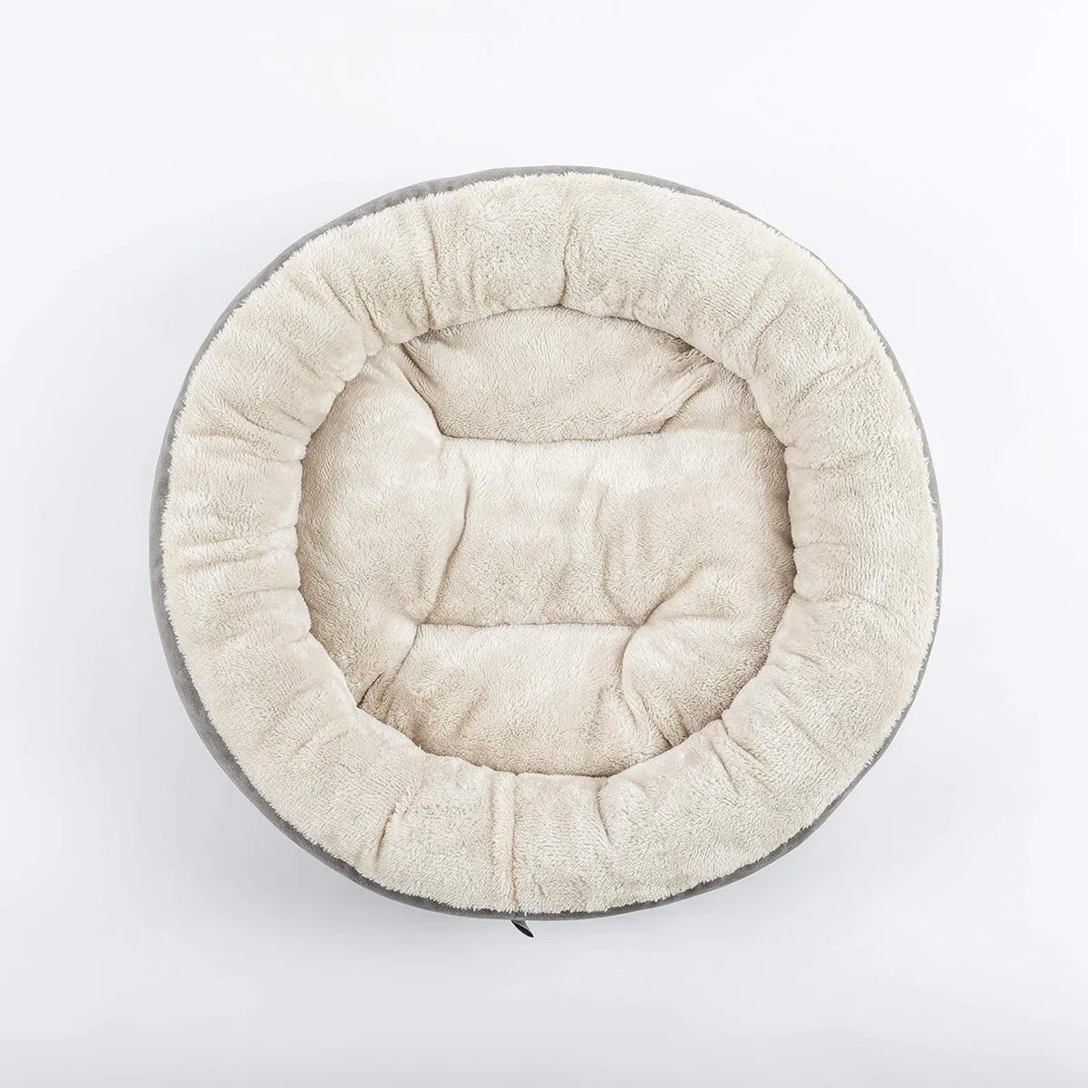 Round Donut Cat And Dog Cushion Bed, 20In Bed For Cats Or Small Dogs, Anti-Slip & Water-Resistant Bottom, Super Soft Durable Fabric Pet Beds, Washable Luxury Cat & Dog Bed Gray