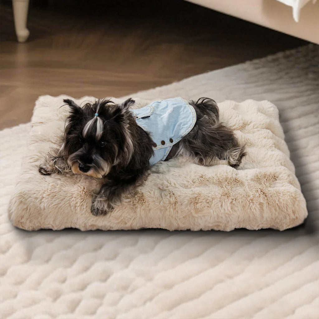 6 Sizes Ultra Plush Pet Dog Bed, Fluffy Anti Anxiety Dog Cage Bed Mattress With Non-slip Bottom, Removable Waterproof Cover, Machine Washable