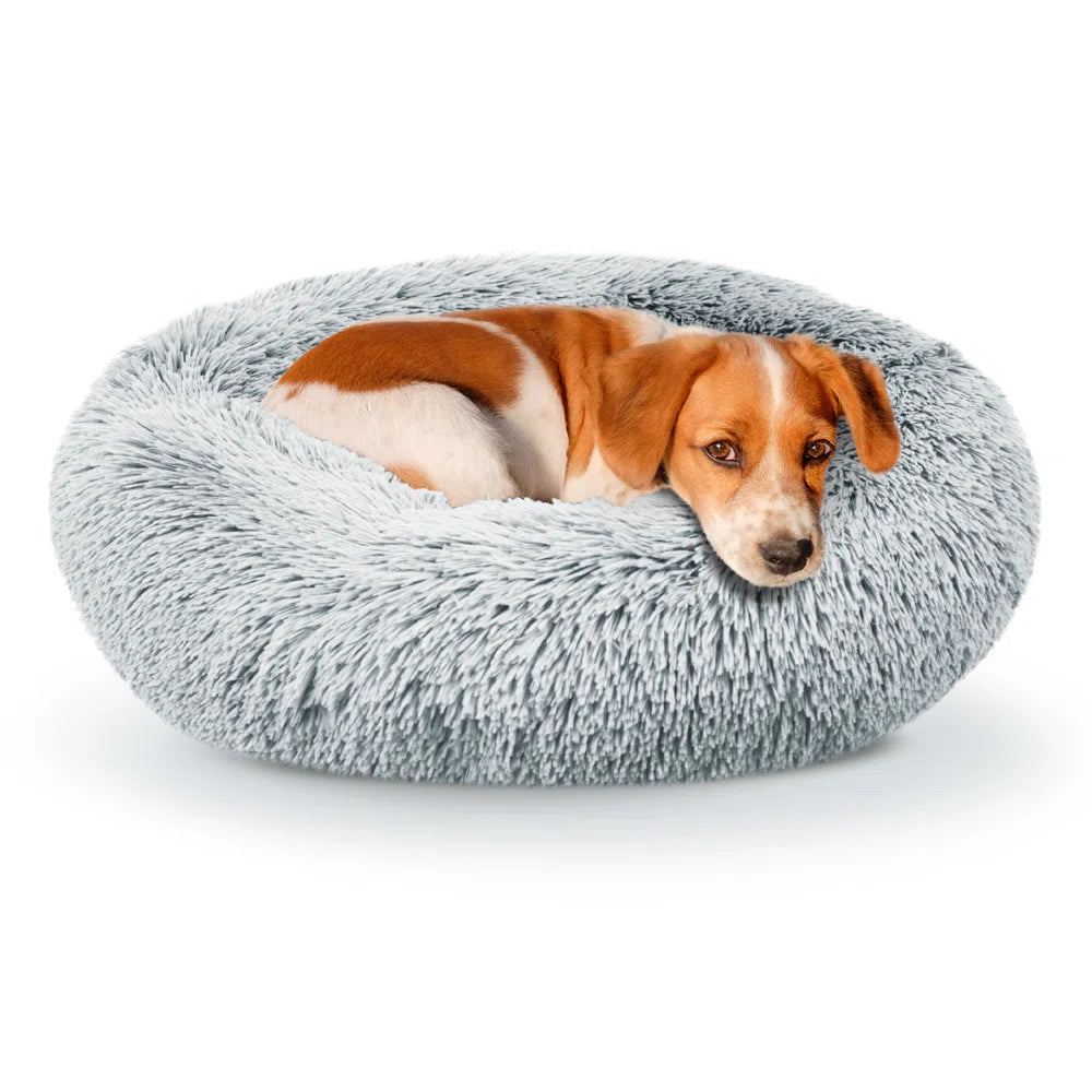Correa Super Lux Shaggy Fur Donut Bolster Pet Bed